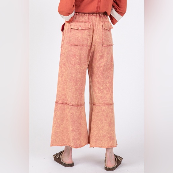 Mineral Washed Terry Wide Leg Pants - Picture 5 of 5